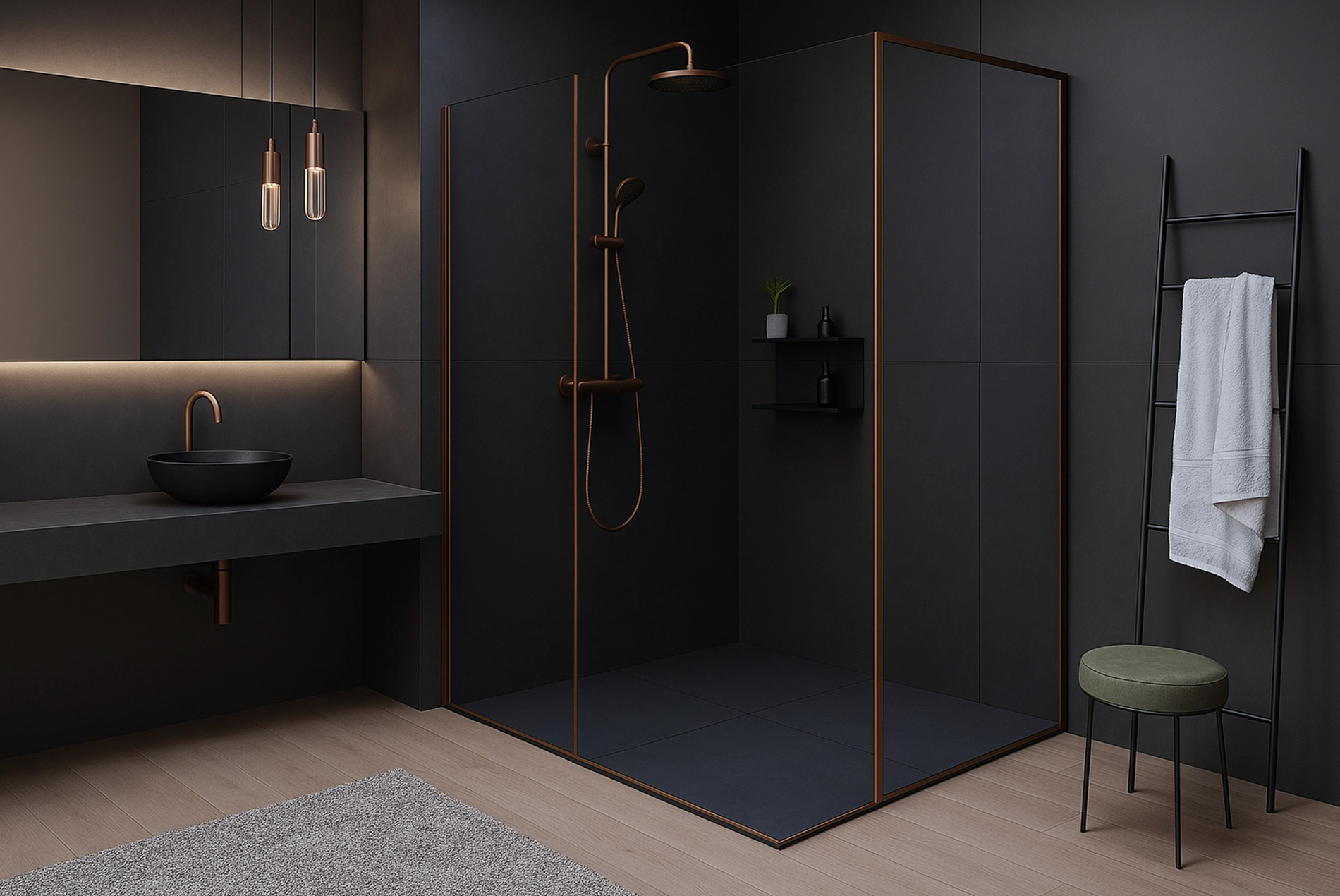 Reforma de baño elegante en Madrid